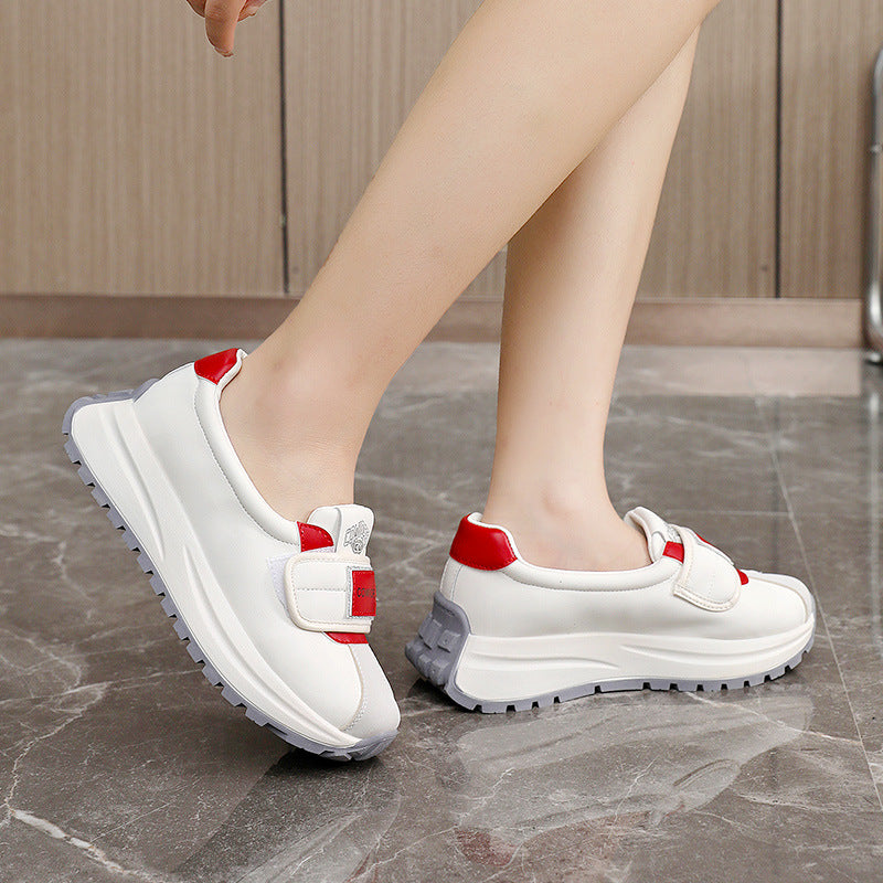 Damen Sportsneaker Laufschuhe Klettverschluss Weich