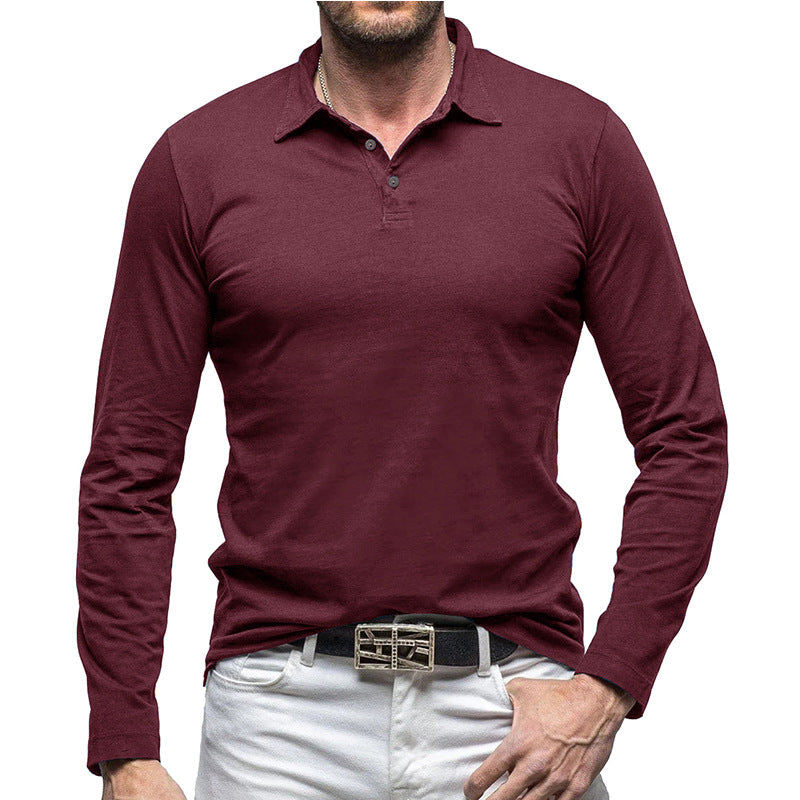Herren Poloshirt Langarm Hochwertig Baumwolle BerlinStyle