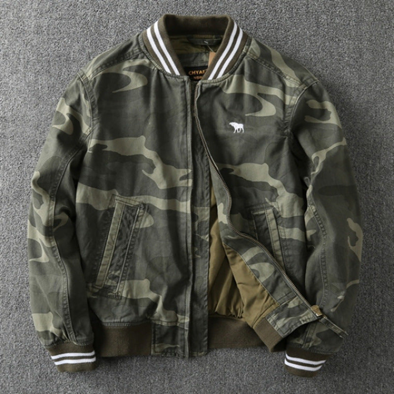 Herren Bomberjacke Camouflage Militärstyle Modern
