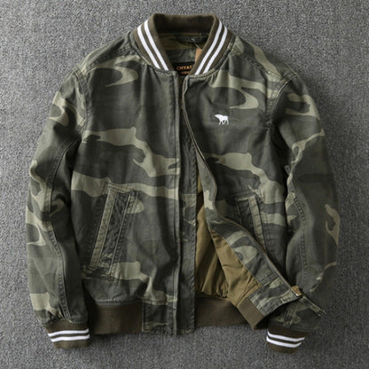 Herren Bomberjacke Camouflage Militärstyle Modern