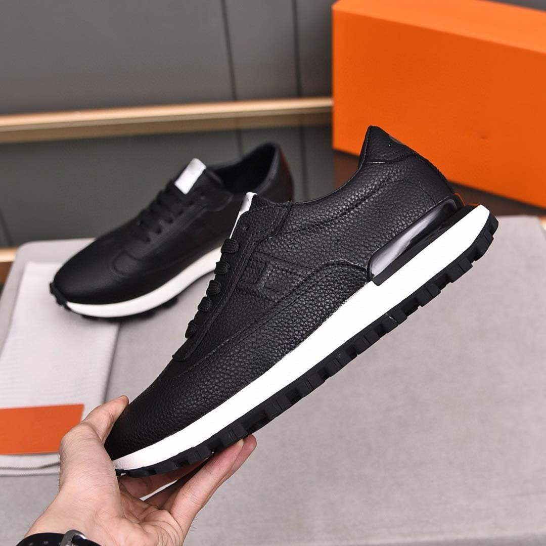 Damen Sneakers Sportlich Leder Laufschuhe bequem