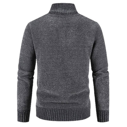 Herren Strickjacke Modisch Reißverschluss Kragen