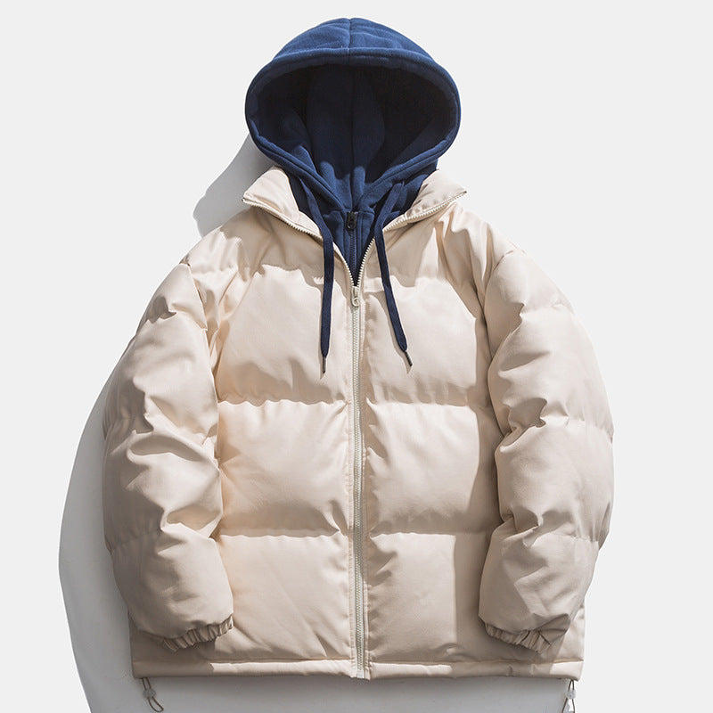 Herren Daunenjacke Steppweste Warm Abnehmbare Kapuze