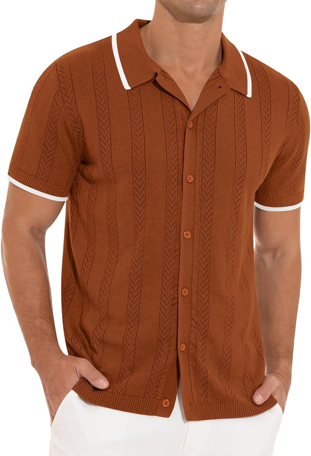 Herren Strickhemd mit Muster Trendy Modisch