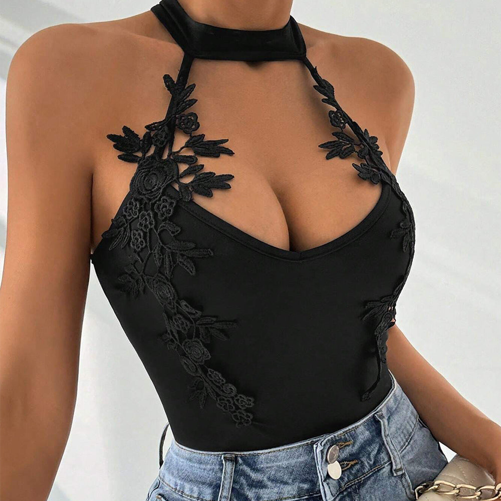 Damen Body Spitze Elegant Damenbody - BerlinGlamour
