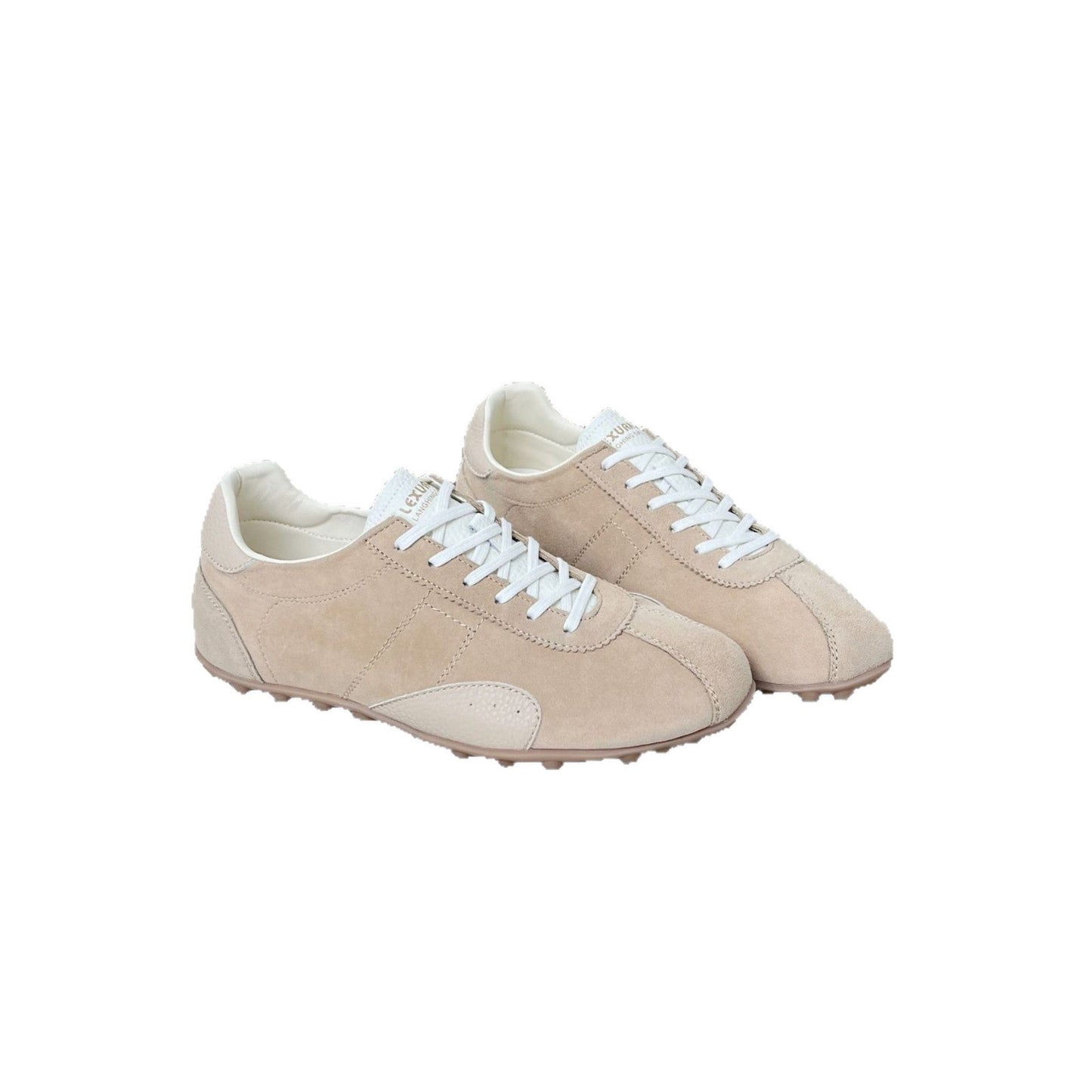Damen Sneaker Sportlich Luxus Wildleder Laufsohle