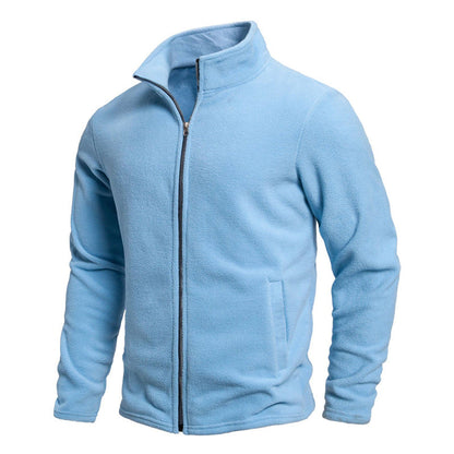 Herren Fleecejacke Warm mit Reißverschluss Hochkragen