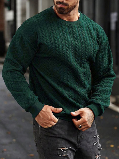 Herren Strickpullover Muster Pullover Grobstrick Modern