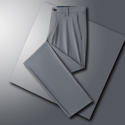 Herren Business-Hose Slim Fit Elastisch Grau