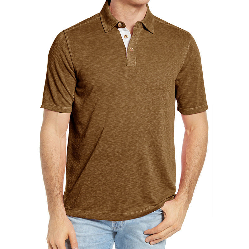 Herren Polo-Shirt Modern Knopfverschluss Eleganz