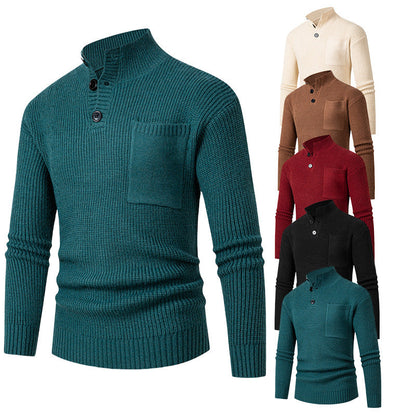 Herren Pullover Modisch Mit Brusttasche Hochwertig