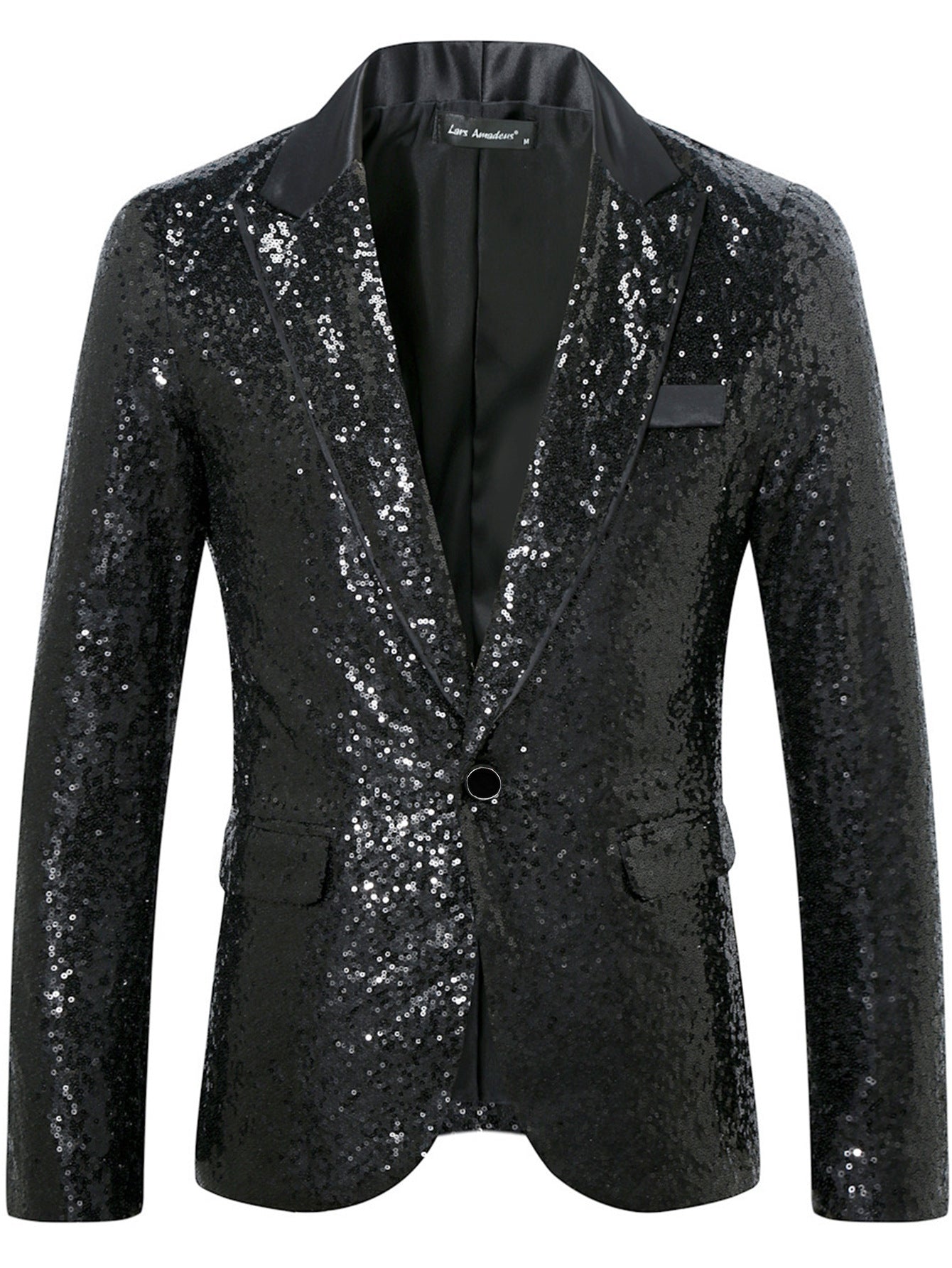 Paillettenblazer Herren Glamour Jacke Glitzer