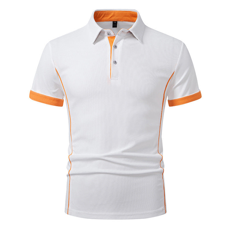 Herren Polo-Shirt atmungsaktiv Kontrast-Akzente Modern
