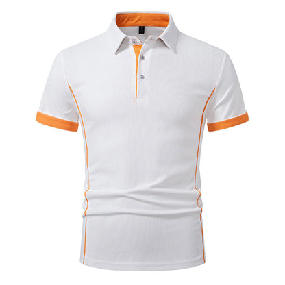 Herren Polo-Shirt atmungsaktiv Kontrast-Akzente Modern