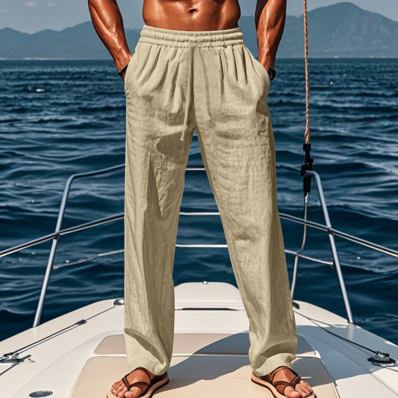 Herren Cargo-Hose Leicht Bequem Elastisch Breite Beine