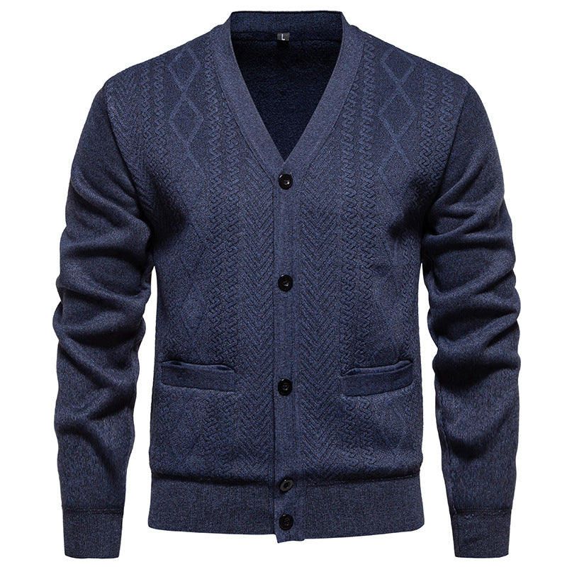 Herren Strickjacke Klassisch mit Taschen Modern