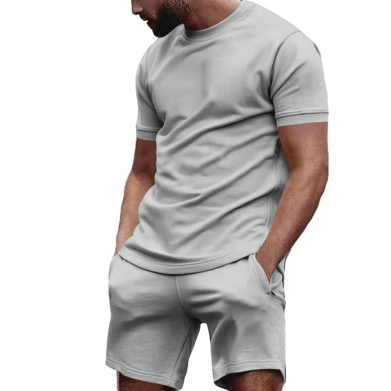 Herren Sportset Atmungsaktives T-Shirt und Shorts Elastisch