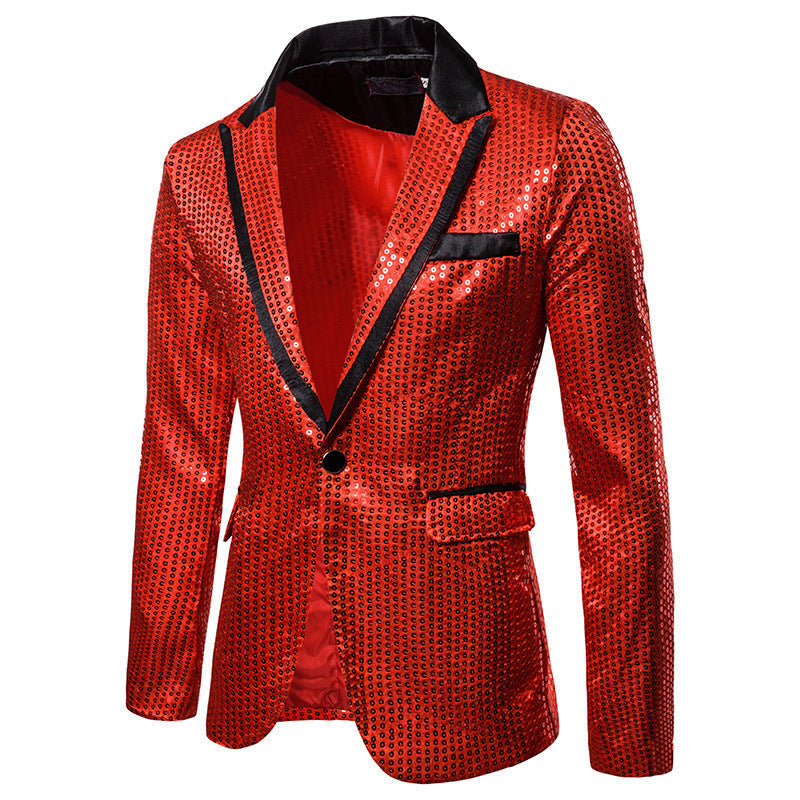 Herren Blazer mit Pailletten und Glitzerdesign