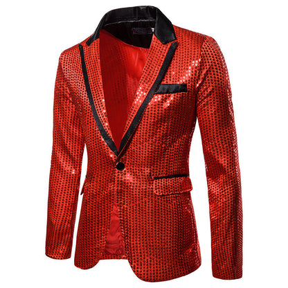 Herren Blazer mit Pailletten und Glitzerdesign