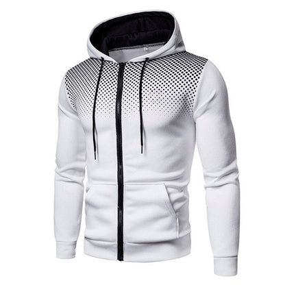 Herren Kapuzenjacke Sportlich mit Reißverschluss und Taschen