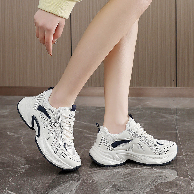 Damen Sport Schnürschuhe Laufschuhe Atmungsaktive Mesh