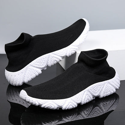 Damen Sneaker Sportlich Knit Slip-On mit rutschfester Sohle