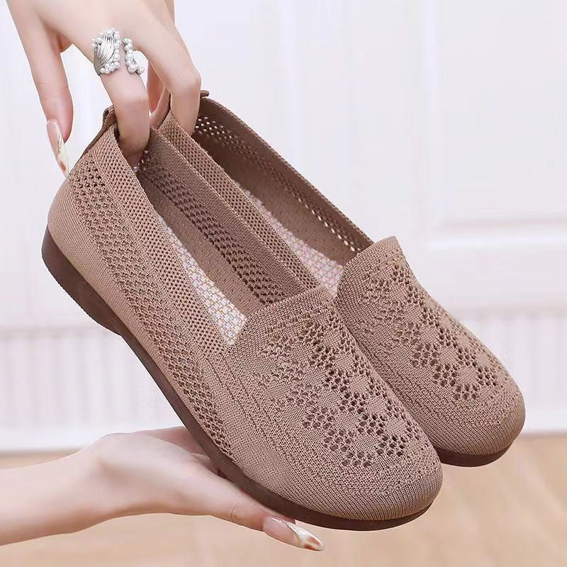 Ballerinas Damen Atmungsaktiv mit Blumen Mustern