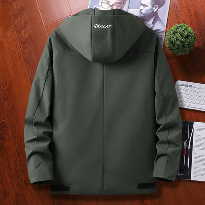 Herren Übergangsjacke Modisch mit Kapuze und Reißverschlusstaschen