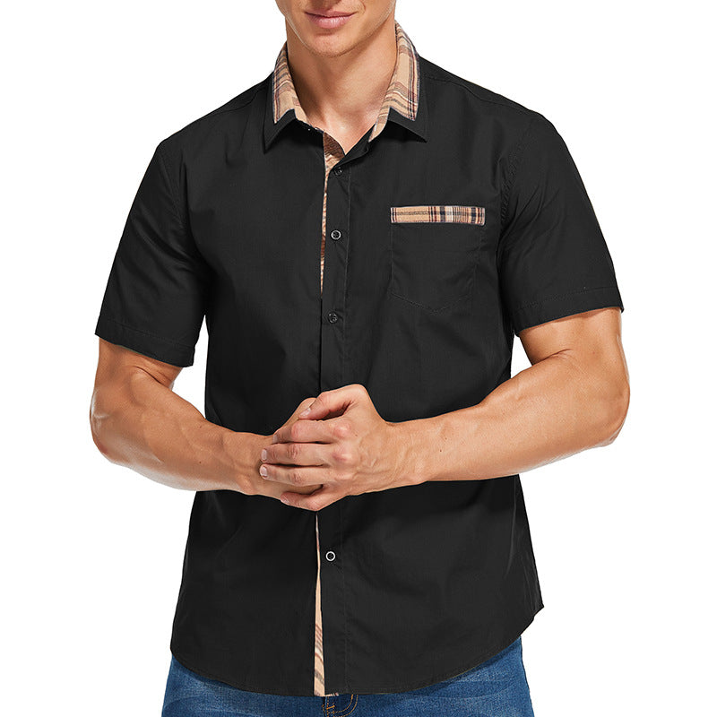 Herren Kurzarmhemd Karomuster Modern Style - BerlinGlamour