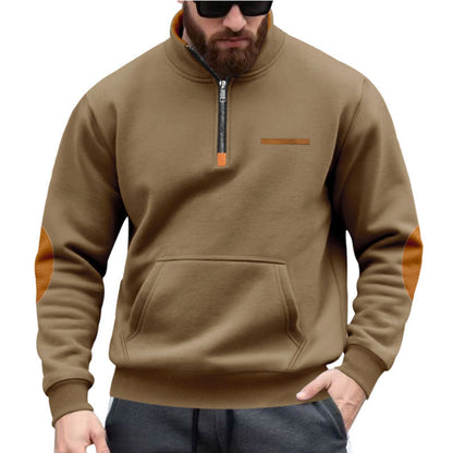 Herren Kapuzenpullover Mit Halbzipp Modern Farben