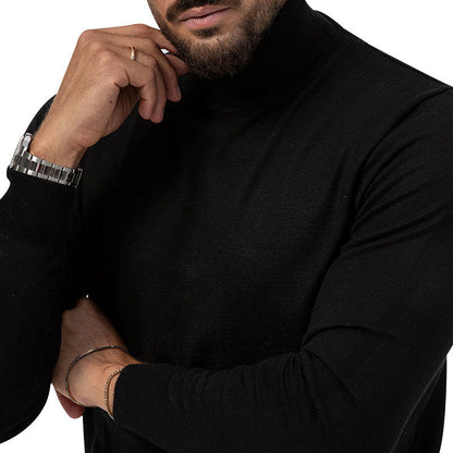 Herren Rollkragenpullover Merinowolle Elegante Qualität