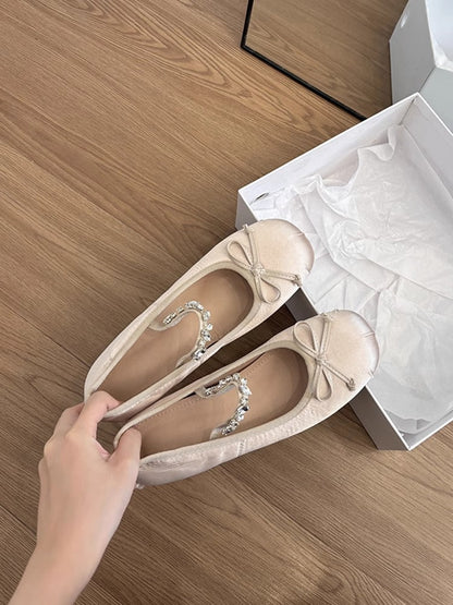 Damen Ballerinas Elegant mit Riemendesign und Komfortfußbett