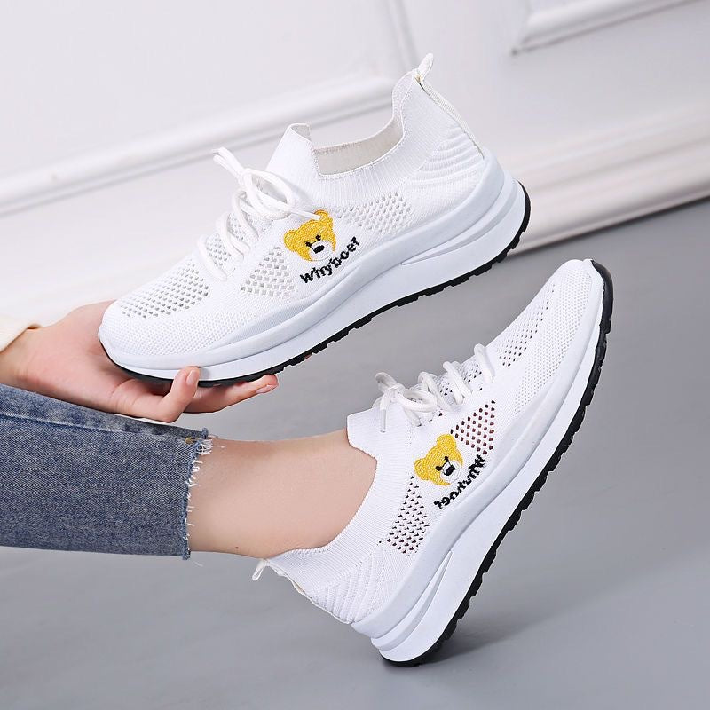 Damen Sneaker Sportlich atmungsaktiv mit Schnürsenkeln