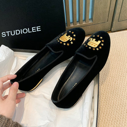 Damen Mokassins Elegant Sternenmuster