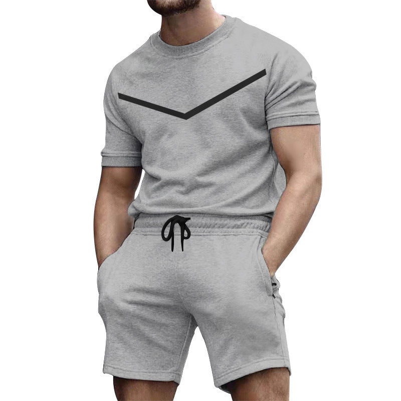 Herren Sportanzug Set Shorts Oberteil Laufbekleidung