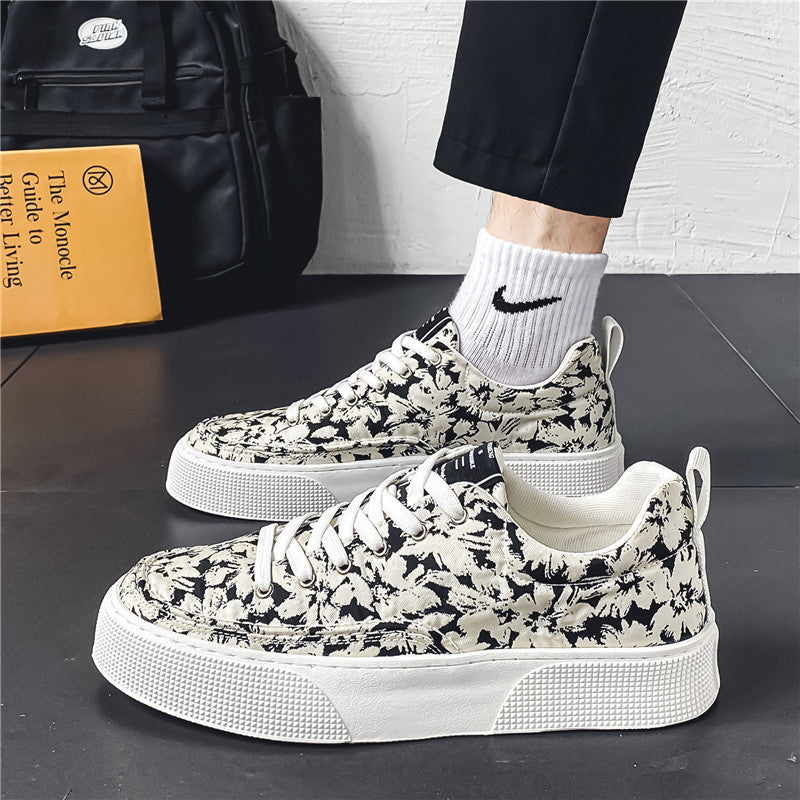 Damen Sneaker Blumen Muster Freizeitschuhe Modisch - BerlinGlamour