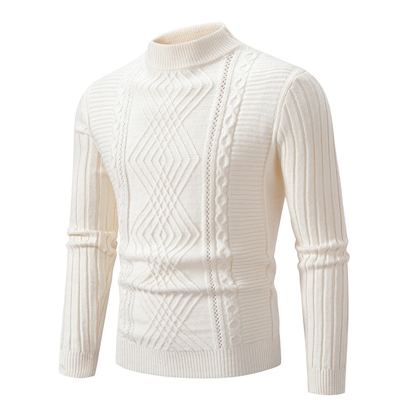 Herren Rollkragenpullover Modern Strukturiert