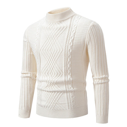 Herren Rollkragenpullover Modern Strukturiert