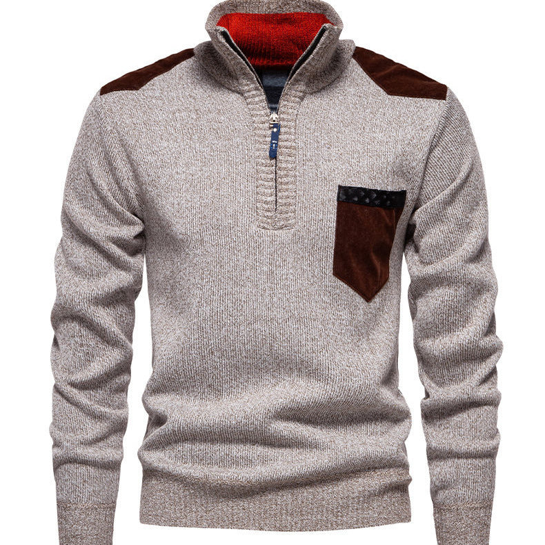 Herren Pullover Modern Halbhohem Kragen Trendig - BerlinGlamour