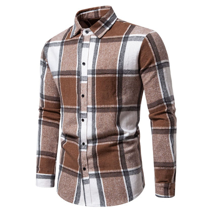 Herren Flanellhemd Karomuster Modern Schwarz