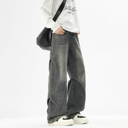 Herren Jeanshose Baggy Bequem Mit Taschen