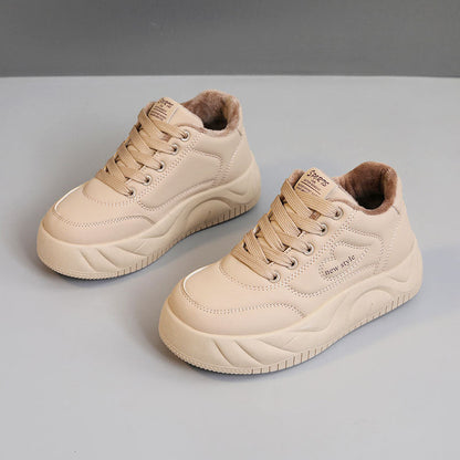Damen Sneaker Sportlich Flauschig Warm