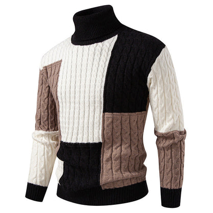 Herren Pullover Rollkragen Modern Strickdesign