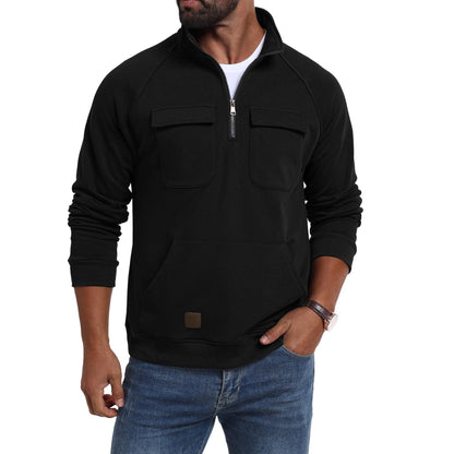 Funktionspullover Herren mit Taschen Sportlich Modern