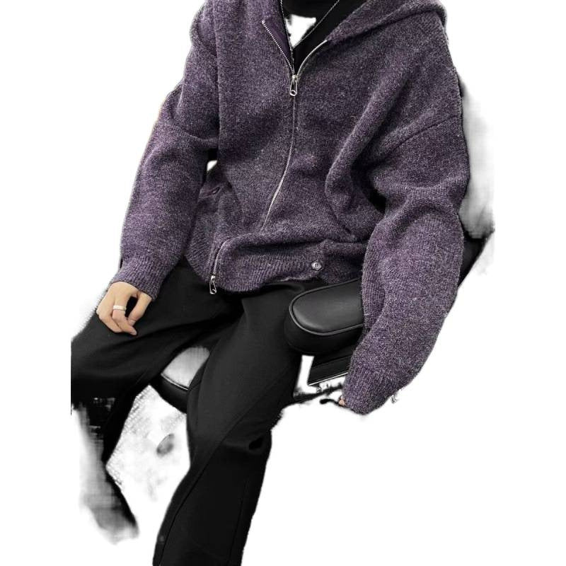 Herren Kapuzenpullover Kuschelig Modern Reißverschluss