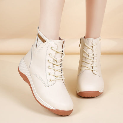 Damen Stiefel Hoch Schnürstiefel Bequem Stylisch - BerlinGlamour