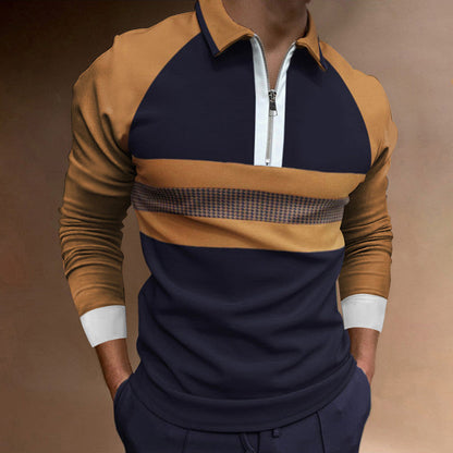 Herren Poloshirt Langarm Modern Sportlich