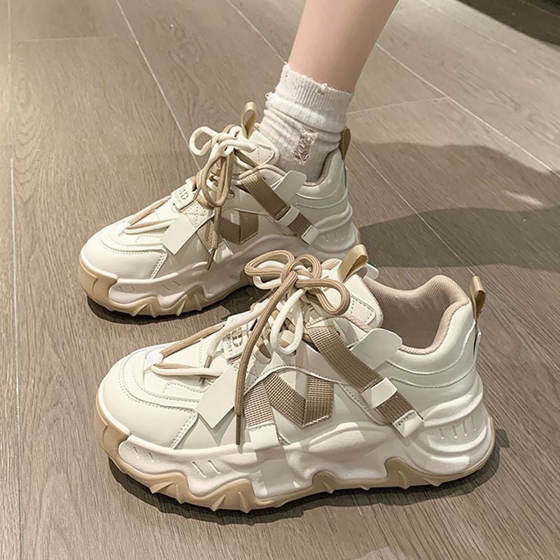 Damen Sneaker Sportlich Chunky Stabile Sohle Mode