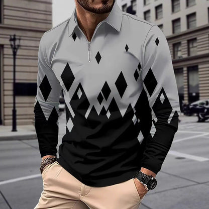 Herren Langarmshirt Modern Grafik Berlin Stadtstyle