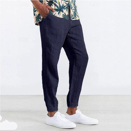 Herren Jogginghose Leicht Sommer elastisch mit Taschen